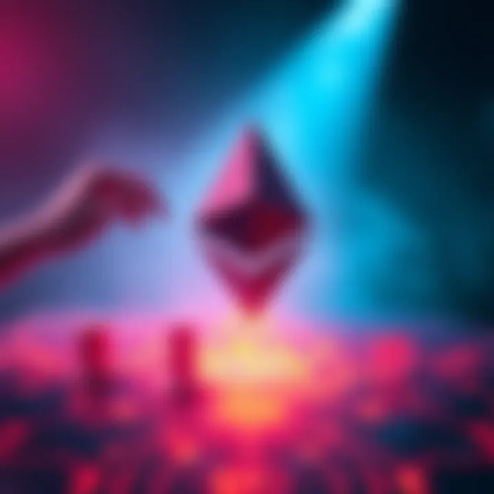 A visualization of key liquidation levels for Ethereum, showing areas of potential market impact, with color coding indicating different risk levels.