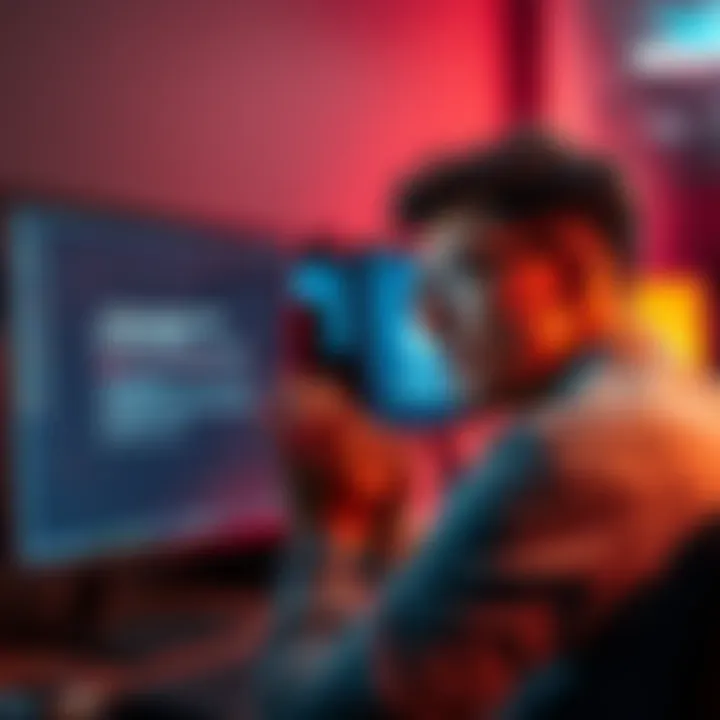 A frustrated person looking at their computer screen showing an error message during an Ethereum transfer