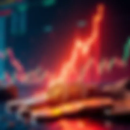 A graphic showing rising Ethereum charts with coins and market indicators, representing trends for ETH holders.