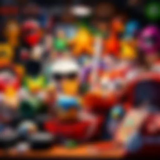 A vibrant display of various collectible items showcasing the thrill of adding to a collection