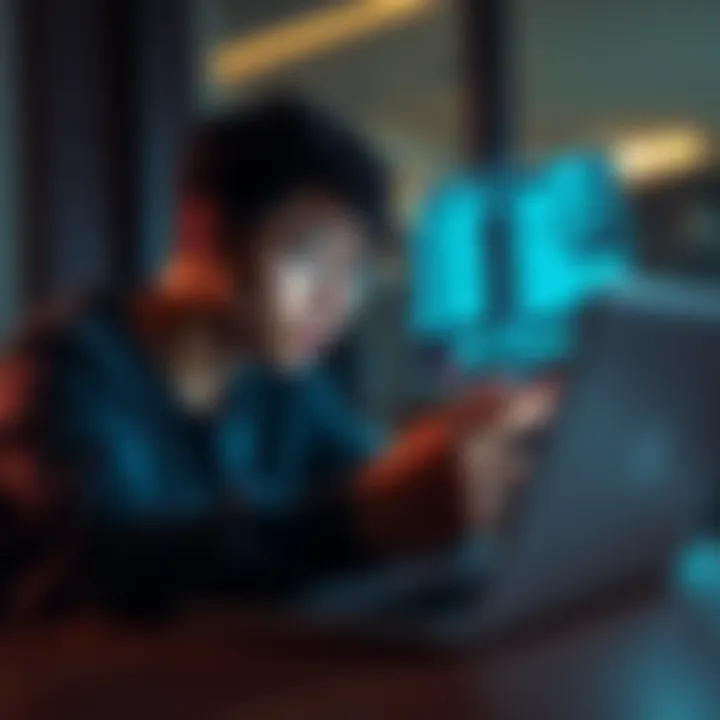 Exodus Wallet Hacking Incident A person looking worried while checking their digital wallet on a laptop, showing a loss of funds.