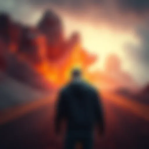 A person standing at a crossroads, looking uncertain as they confront tough decisions in life.