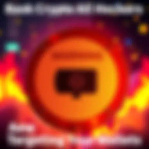 A warning sign with a digital wallet and scam alerts, representing the threat of fake crypto AML checkers.