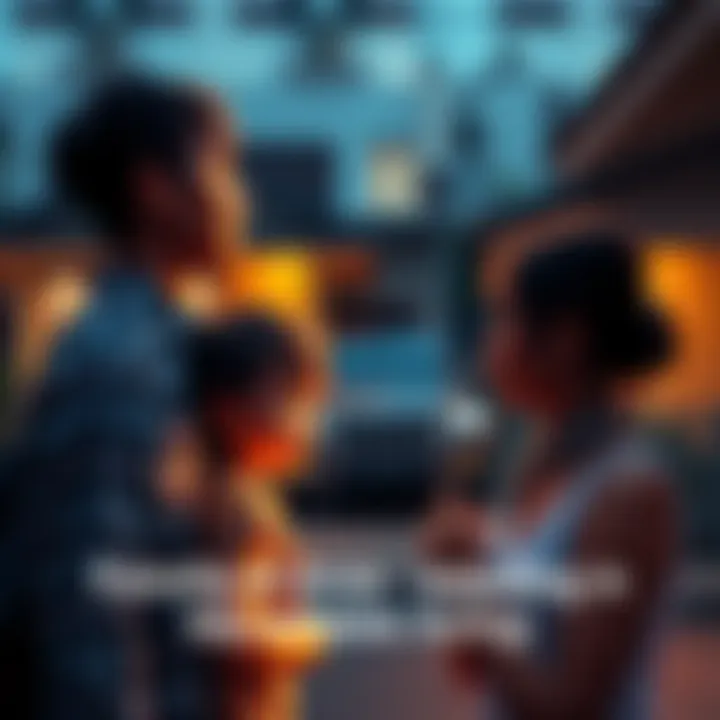 A family of three looks at homes outside Jakarta, considering a move for better living options.