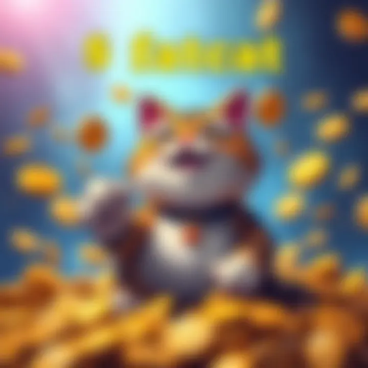 $fatcat MC Play A graphic of a cartoon cat surrounded by gold coins, representing wealth and investment opportunities.