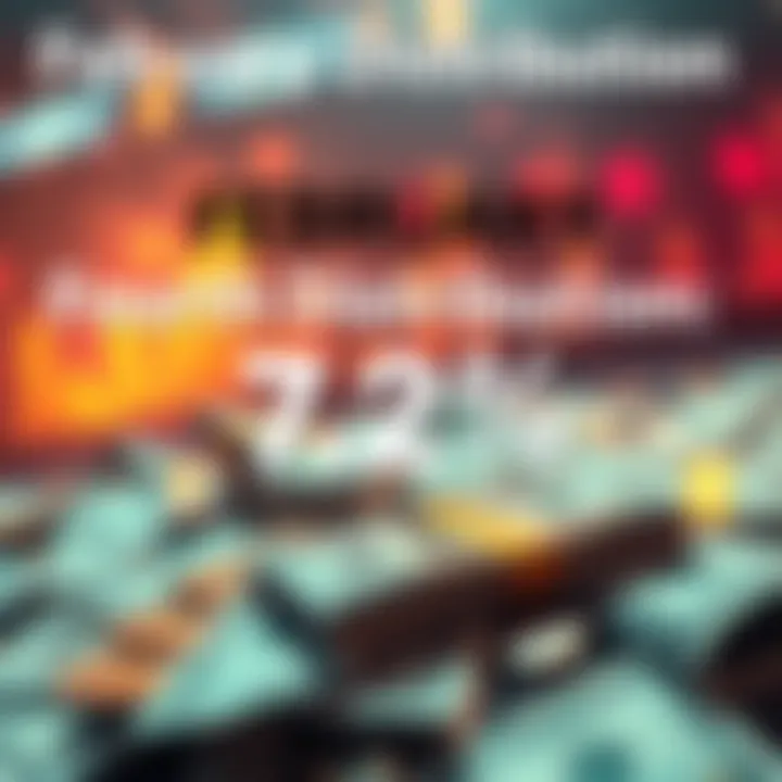 Announcement of fourth distribution in February for 7.2% claims, featuring a graphic of money and investment opportunities