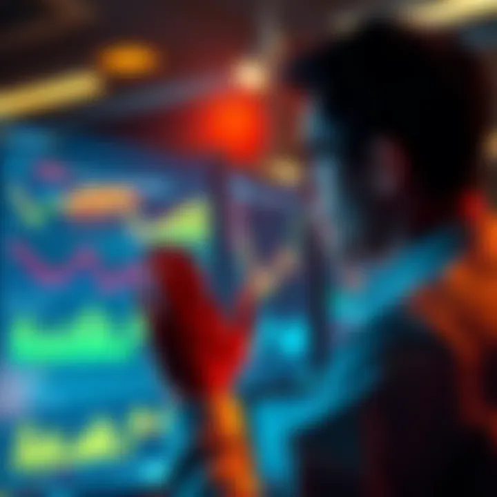 A person analyzing financial charts on a screen, considering investment options responsibly