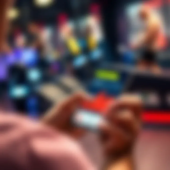 A person using a fitness app on a smartphone, tracking micro-workouts with rewards in view, highlighting challenges in Canada.