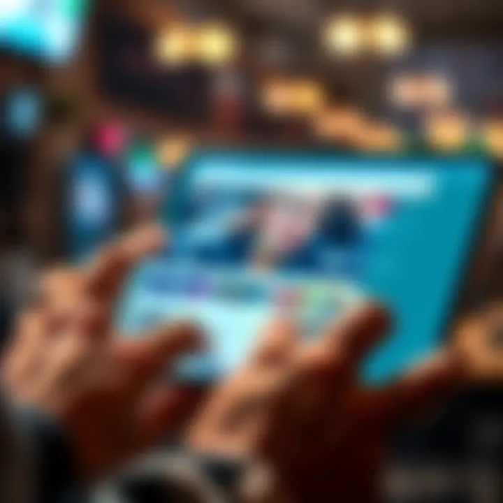 A person troubleshooting ad display problems on a digital device by refreshing the browser and checking settings.