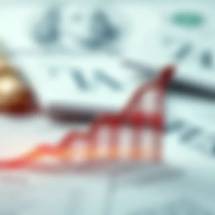 Graphic showing a downward trend in growth for Flexa with a backdrop of U.S. legislation documents