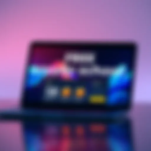 A graphic showing a laptop displaying cryptocurrency modules and cash rewards for learning.
