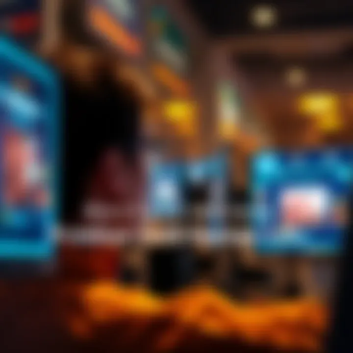 Person looking at a computer screen while considering a premium card design with a worried expression