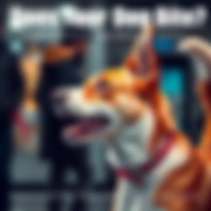 A friendly dog wagging its tail and looking at a person, illustrating positive dog behavior