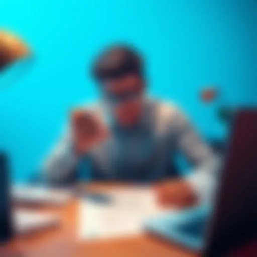 A person looks at their phone, expressing frustration over a frozen crypto withdrawal from Revolut, while showing documents for proof of funds on their desk.