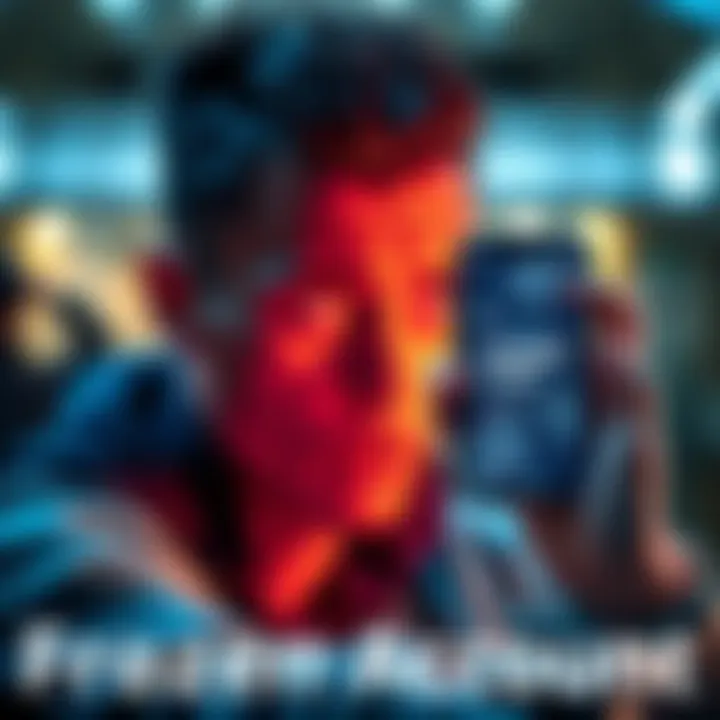 A frustrated person is looking at their phone with a locked screen showing a Revolut account frozen message, holding their head in disbelief.