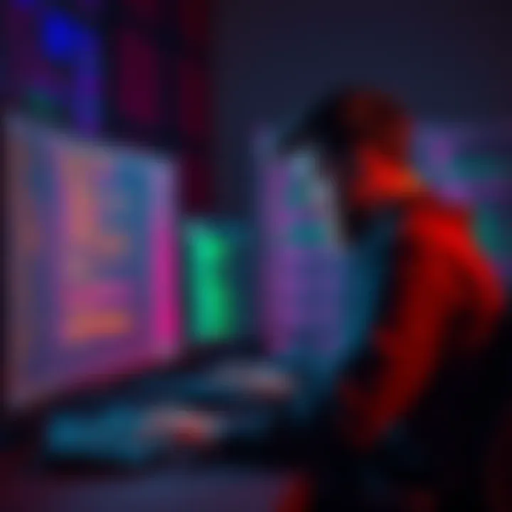 A bug hunter looks disappointed at their computer screen filled with code and reports, highlighting the effort versus rewards in bug hunting.