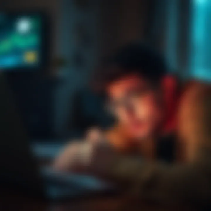 A person looking at a laptop screen with a confused and frustrated expression while reviewing account termination notices from a financial service.