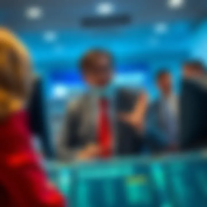 Frustrated customer at bank A business owner expressing frustration to bank staff about restricted access to funds after a deposit