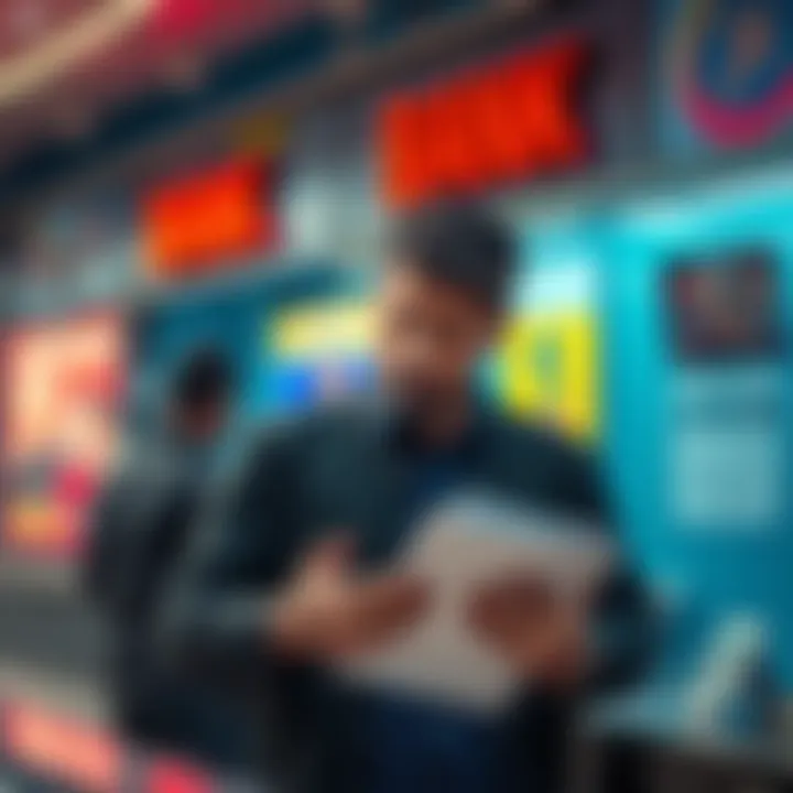 A person looking frustrated while holding documents in front of a bank counter, symbolizing account closure issues.