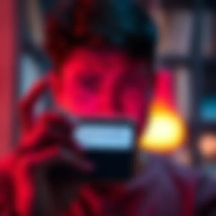 A person looking upset while trying to verify their identity on a phone, with a message about SMS verification issues displayed on the screen.
