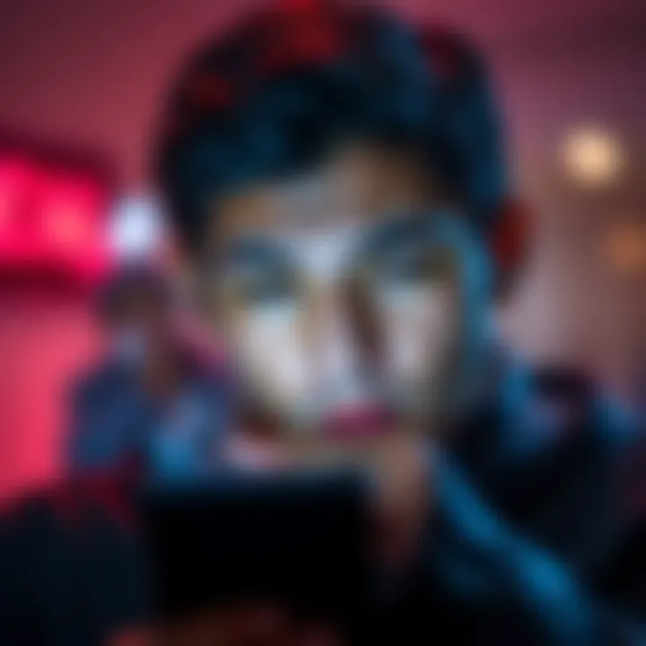 A person showing frustration while staring at a phone screen with an error message about ads not loading.
