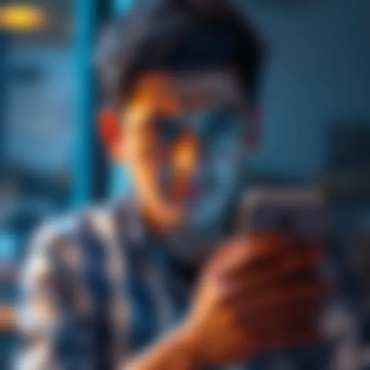 Individual looking stressed while holding a phone, facing issues with account verification