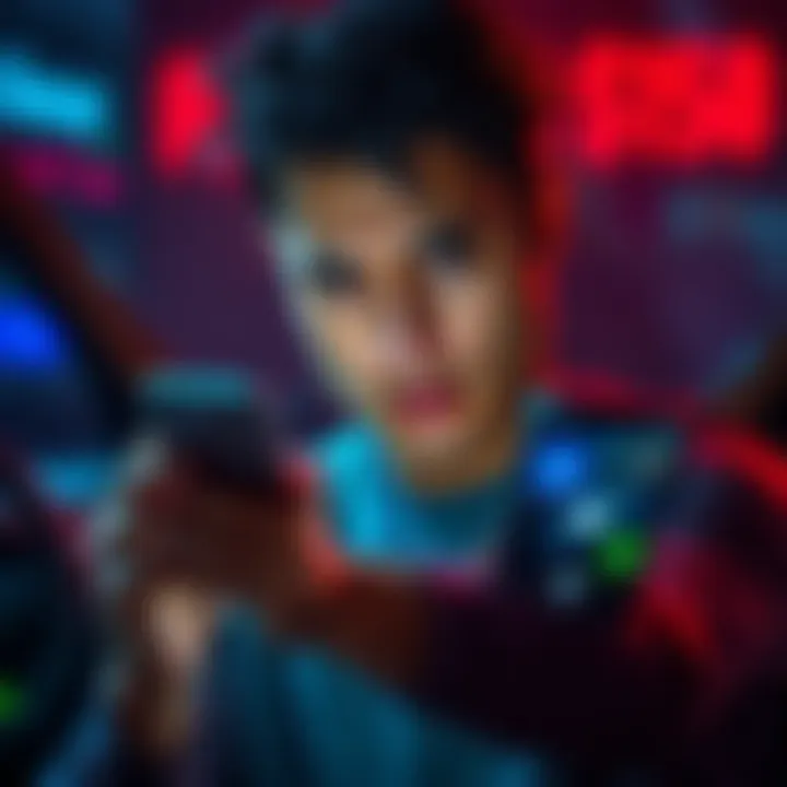A person looking frustrated while holding a smartphone, showing a login error on the app screen