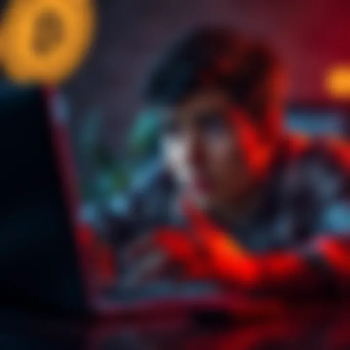 A person looking worried while trying to access their StrongCoin account on a laptop, highlighting login issues and support problems.