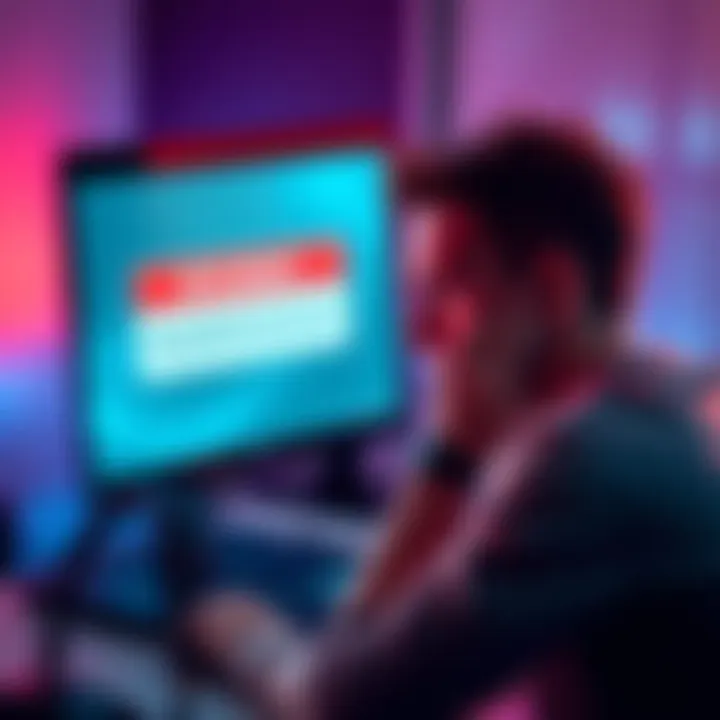 A frustrated user looks at their computer screen showing a disabled account message from Kraken after making USD deposits.