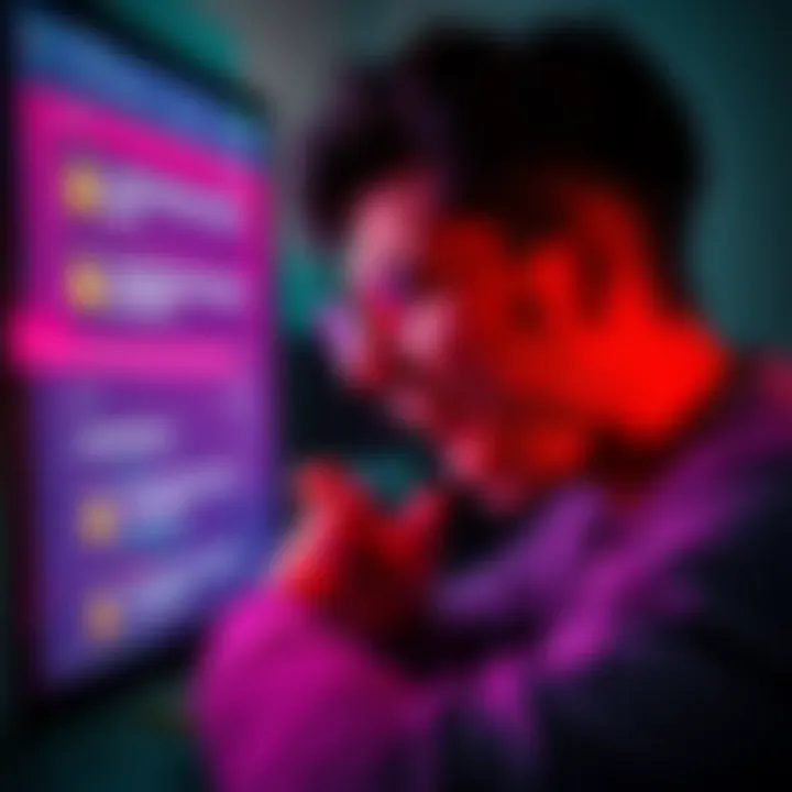 A person shouting at a computer screen displaying error messages about locked funds, showing frustration and anger.