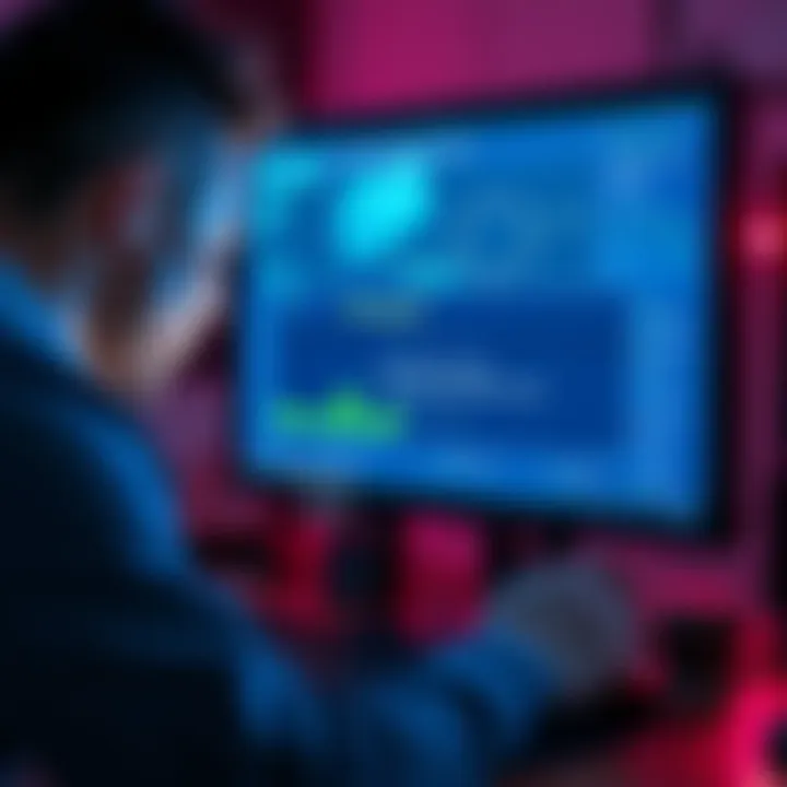 A frustrated user looks at their computer screen, showing a transaction status stuck in limbo after swapping USDC for Ethereum on Base app.