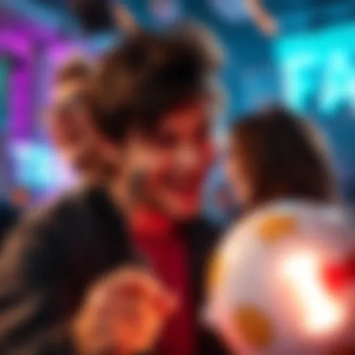 A character in Point of No Return laughing at a silly situation, surrounded by chaos and friends, highlighting the humor of the episode.