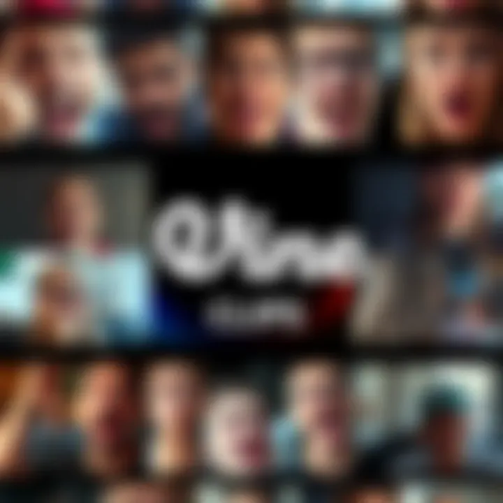 A collage of quirky and humorous Vine videos featuring people making funny faces and performing silly actions.