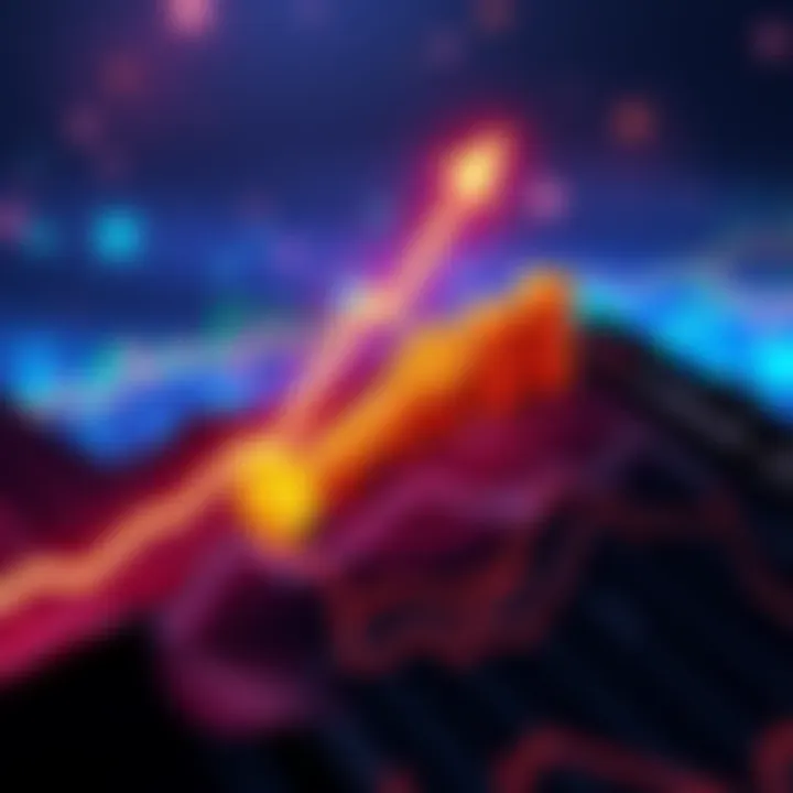 A graphic showing a rising graph with HBAR coins, symbolizing growth in the cryptocurrency market.