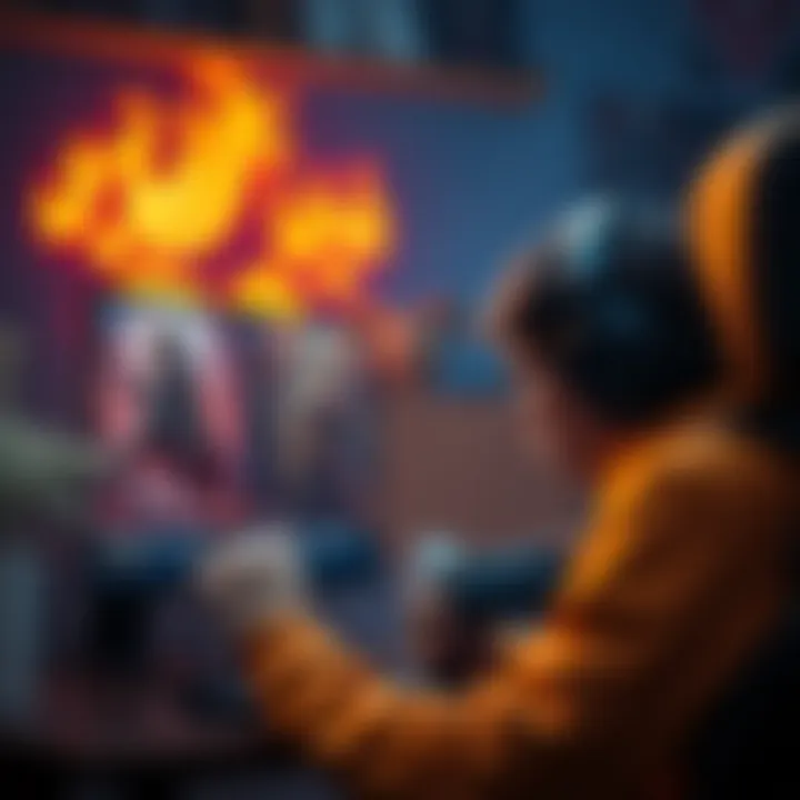 A gamer looking at two legendary items on screen, feeling frustrated about not having the elusive epic item.