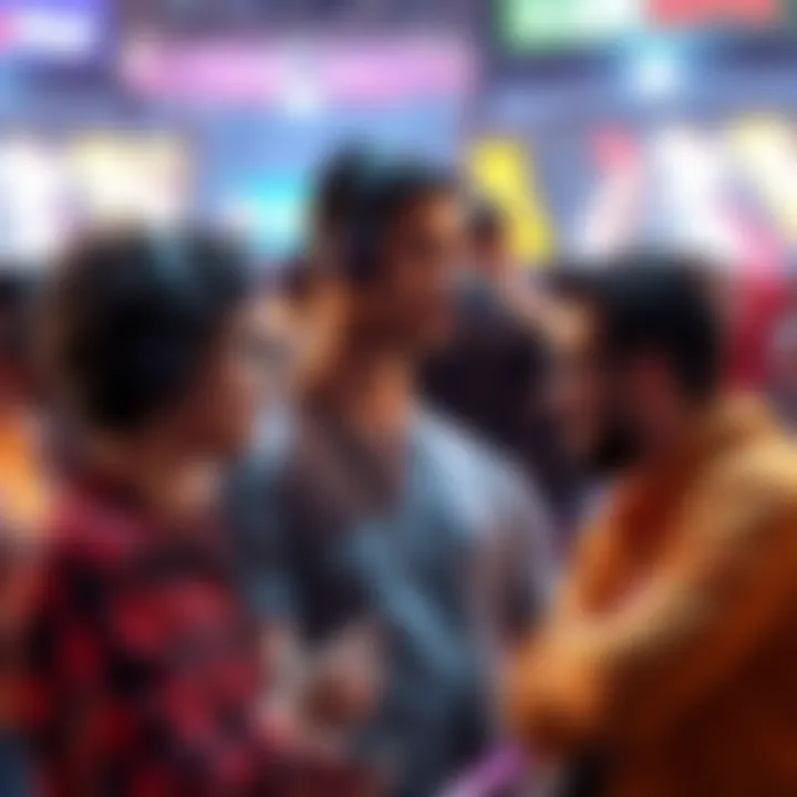 Group of gamers sharing opinions on social media about paying to skip ads in gaming apps