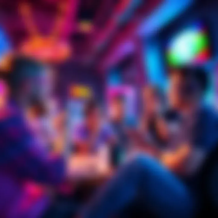 A group of gamers discussing problems with rewards in My Perfect Hotel at Atlas Arcade