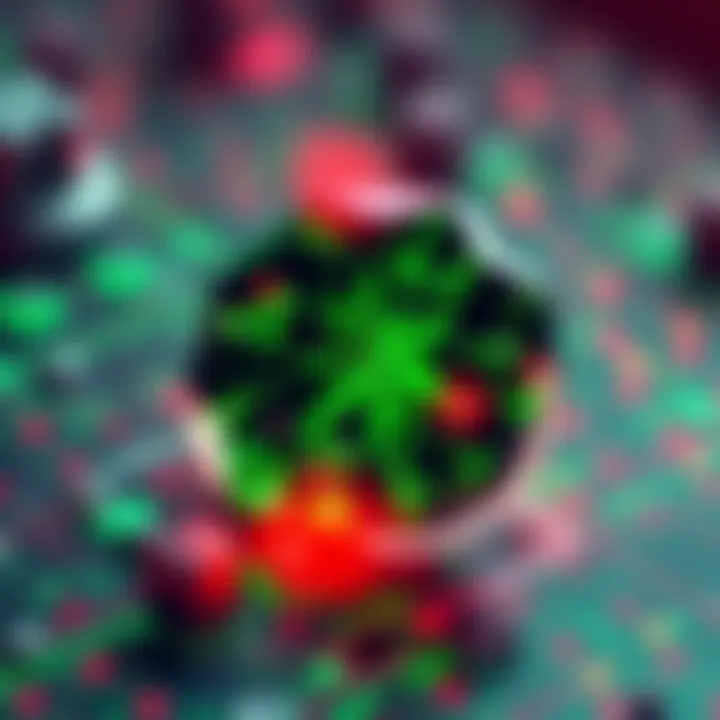 A sparkling green gemerald shining brightly with digital elements in the background, symbolizing its significance in the digital world.