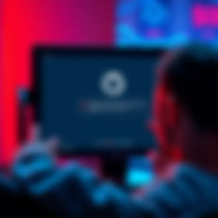 A frustrated person looking at a computer screen with a Gemini logo, showing an error message about unstaking SOL balances.