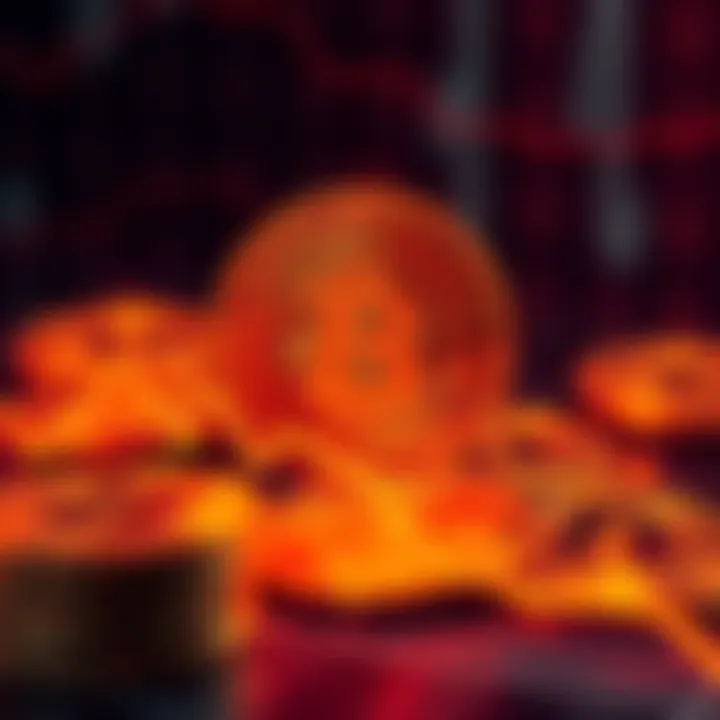 A graphic showing Bitcoin symbols with a downward trend line, representing Germany's sale of its Bitcoin holdings.