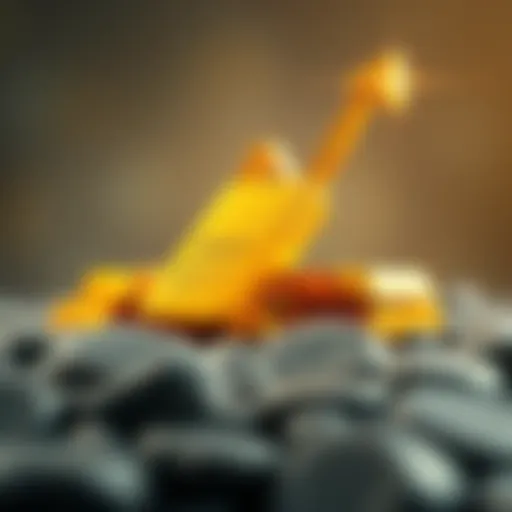 A graphic showing a gold bar with a rising graph behind it, symbolizing the record price surge of gold.