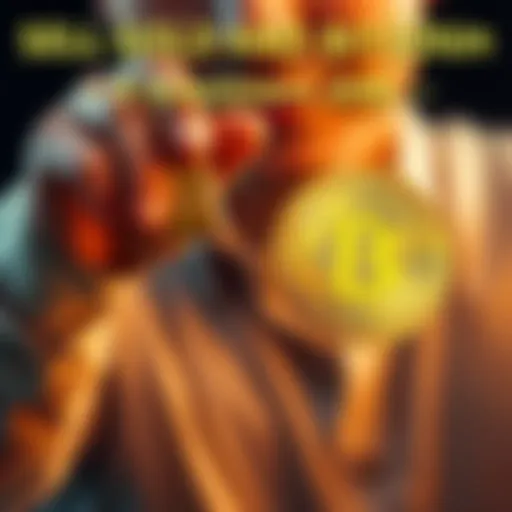 A person holding a gold bar in one hand and a Bitcoin in the other, symbolizing the change in investment strategy from gold to cryptocurrency.