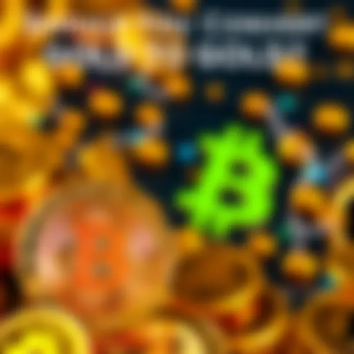 A comparison of shiny gold coins and the Bitcoin logo, showcasing the decision to convert gold to cryptocurrency.