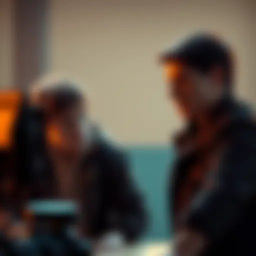 Gomey interacting on screen with a young character in the Chris Hansen film, highlighting a tense moment.