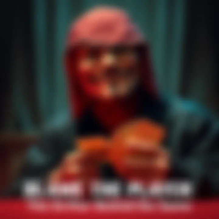 A person wearing a mask and holding playing cards, symbolizing deception and trickery in a game context.