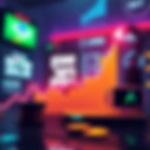 A graphic depicting the surge in cryptocurrency market cap linked to GTA 6 leaks, featuring a rising graph and gaming elements.