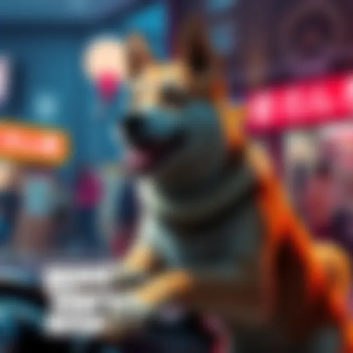 A Doge character in a fun gaming setting from Grand Theft Auto 6, showcasing humor and excitement in gameplay.