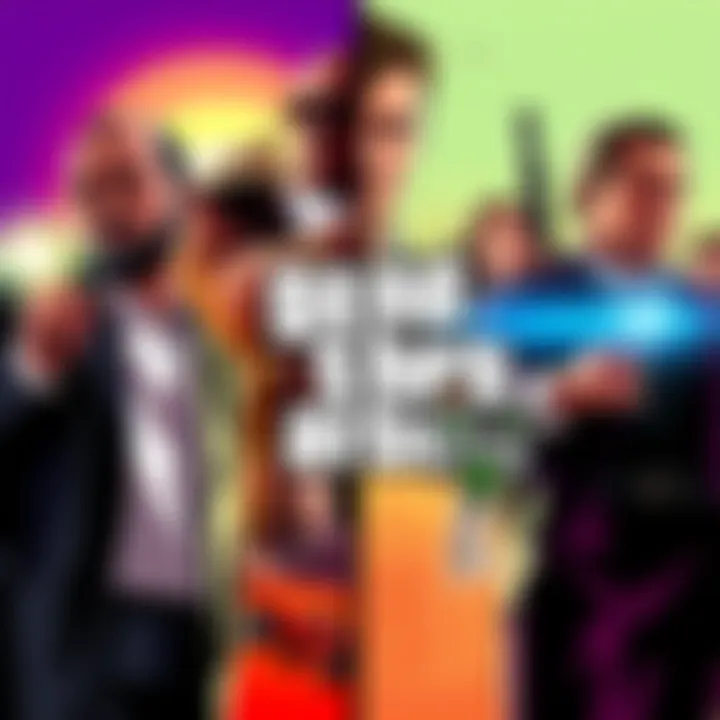 A split image showing characters from GTAV on one side and characters from GTAIV on the other, illustrating the differences in storytelling and character design between the two games.
