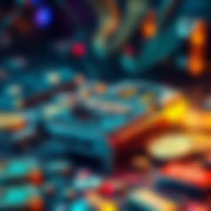 A powerful H100 GPU with graphics cards and cryptocurrency symbols around it, hinting at potential mining uses.