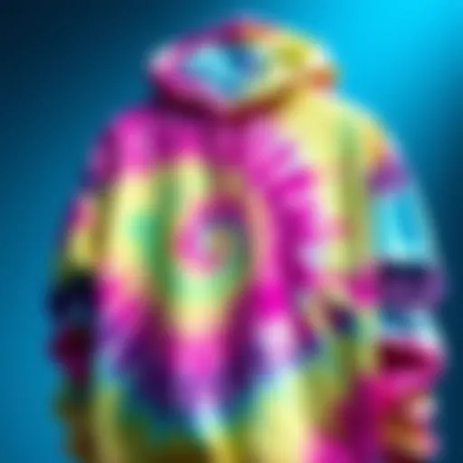 A colorful tie-dye hoodie associated with Halsey's merchandise, highlighting fan interest in its pricing.